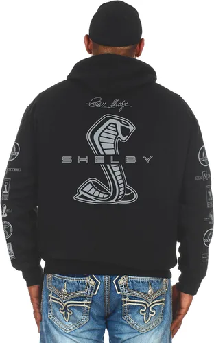 Vista 3 de JH DESIGN GROUP Ford Shelby Cobra - Sudadera con capucha con cremallera y emblemas delanteros y traseros