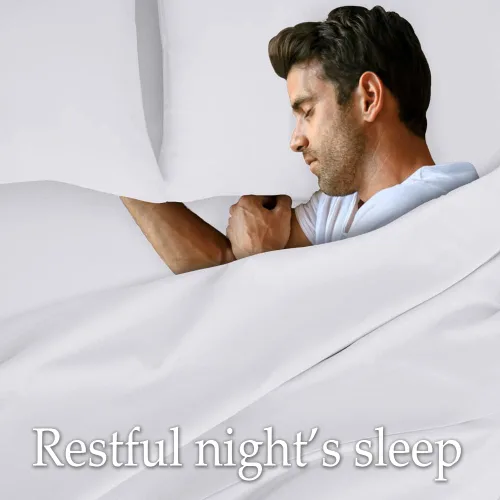 Vista 8 de LalaLOOM - Juego de sábanas suaves de lujo de 4 piezas para cama queen, con bolsillo profundo, microfibra transpirable, resistente a arrugas