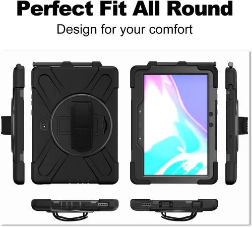 Vista 2 de Funda para Samsung Galaxy Tab Active Pro 10.1 T540 T545 T547, grado militar [probada en caídas de 15 pies] Funda protectora de cuerpo completo a