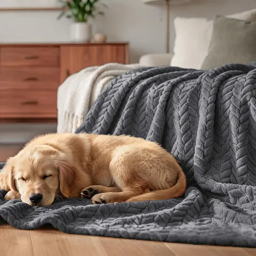 Vista 3 de Exclusivo Mezcla Manta de cama de forro polar suave, tamaño Queen Gris Oscuro