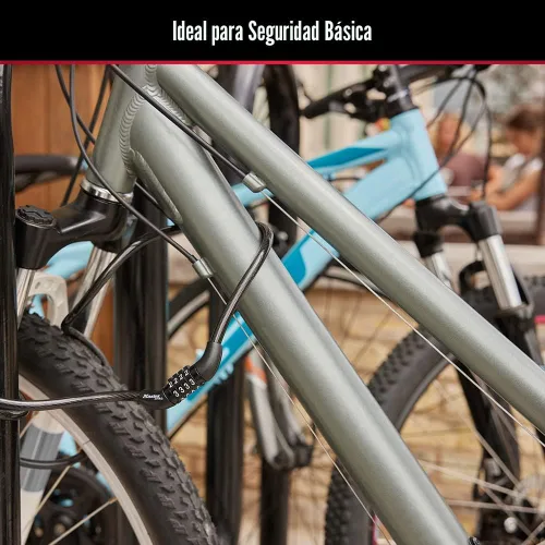 Vista 5 de Master Lock Cable de bloqueo de bicicleta con combinación Negro, 8143D