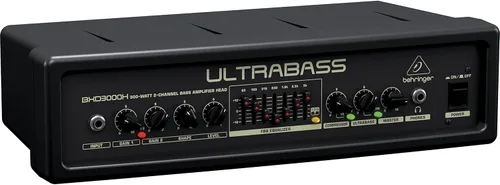 Vista 2 de Behringer ULTRABASS BXD3000H Cabezal amplificador de graves ultraligero de 300 vatios de 2 canales con analizador de espectro FBQ, procesador