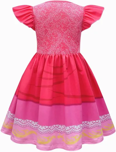 Vista 2 de HAZOOR Disfraz de princesa melocotón para niñas, vestido de cosplay de princesa Super Brothers