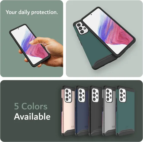 Vista 7 de TUDIA Merge - Funda diseñada para Samsung Galaxy A53 5G, [protección contra caídas de grado militar] Funda protectora de doble capa a prueba