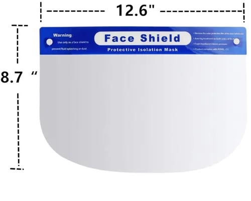Vista 3 de Dearskin Paquete de 10 protectores faciales transparentes Características: tecnología antivaho, ligero, correa ajustable para la cabeza