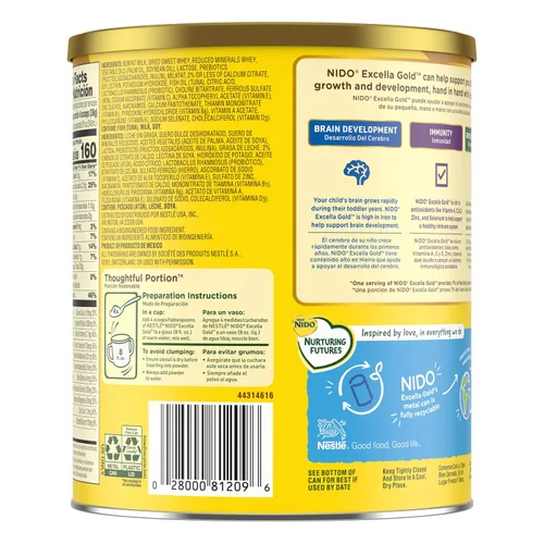 Vista 9 de Nestle Nido Excella Gold - Leche en polvo original, 28.22 oz, paquete de 4