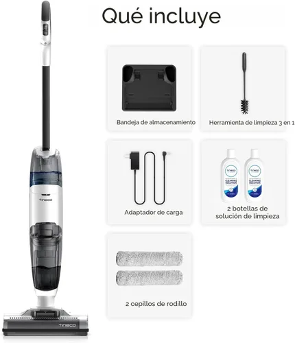 Vista 7 de Tineco iFLOOR 2 - Aspiradora y trapeadora inalámbrica para pisos húmedos y secos, limpieza en un solo paso para pisos duros, ideal para suciedad