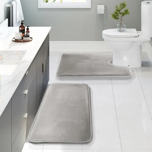Vista 108 de Clara Clark tapete para baño, regadera o tina, de gomaespuma, negro, antiderrapante Camel Oro