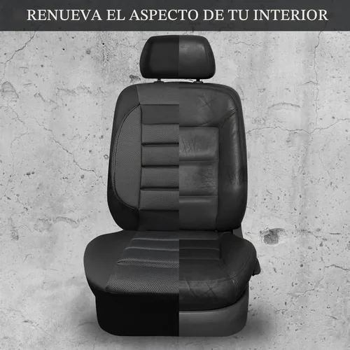 Vista 7 de CAR PASS Juego completo de fundas de asiento de automóvil de cuero con soporte lumbar de espuma 3D, fundas de asiento automotrices de malla de aire