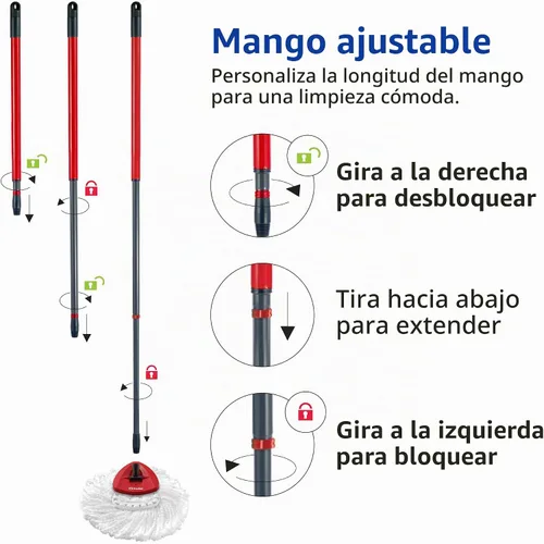 Vista 9 de Sistema giratorio fácil de mopa y balde O-Cedar