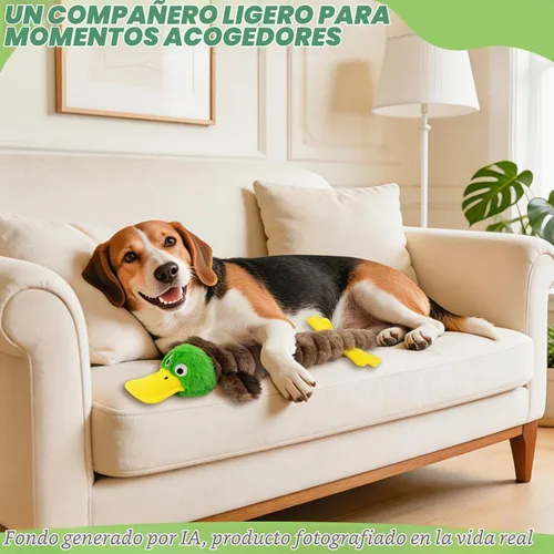 Vista 3 de Paquete de 2 juguetes para perros de pato malardo ornitorrinco sin Marrón