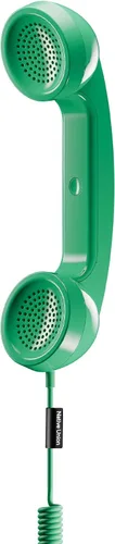 Vista 3 de Native Union Pop Phone – Auricular retro con micrófono y altavoz, USB-C para iPhone, iPad, Laptop, Tablet, Samsung S25, Flip 7, Fold 7 – Trabajo Pino