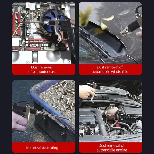 Vista 7 de Hausse Kit de accesorios para compresor de aire de servicio pesado, pistola sopladora de aire y accesorios de manguera de aire, kit de herramientas