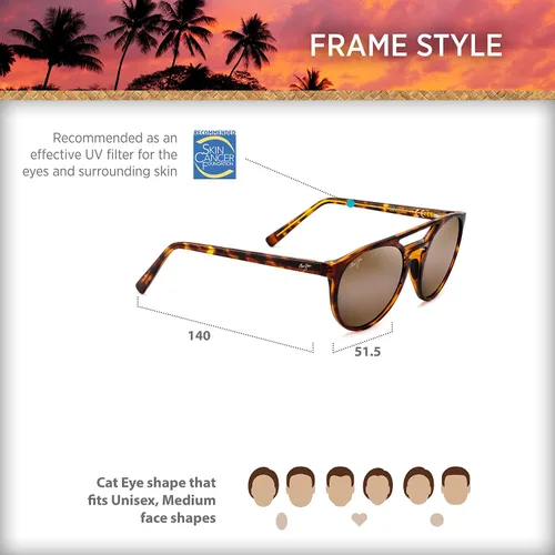 Vista 7 de Maui Jim Ah Dang - Lentes de sol polarizados de moda para hombre y mujer