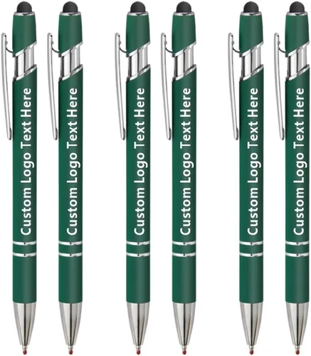Vista 12 de Bolígrafos de tinta con punta de lápiz óptico con cuerpo de metal, punta media (0.028 in), bolígrafos de tinta de gel negra, 6 unidades, hogar, Negro