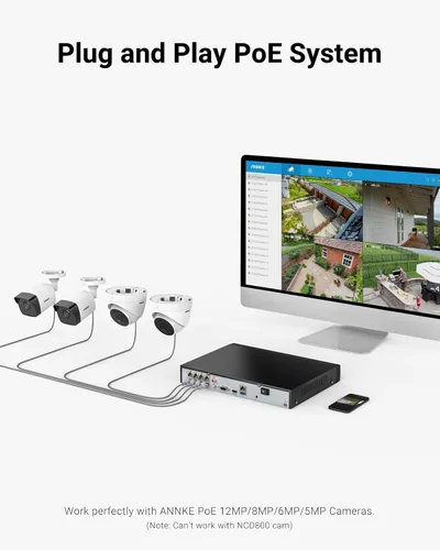 Vista 13 de ANNKE grabadora de vídeo de la red del PoE de 12MP 8CH para la cámara IP