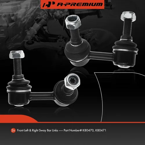 Vista 3 de A-Premium 2 eslabones de barra estabilizadora delantera, compatibles con Nissan Frontier 2005-2019, Pathfinder 2005-2012, Xterra 2005-2015, Suzuki