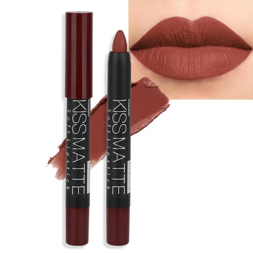 Vista 20 de BINGBRUSH Lápiz labial mate de larga duración, tinte de delineador de 01
