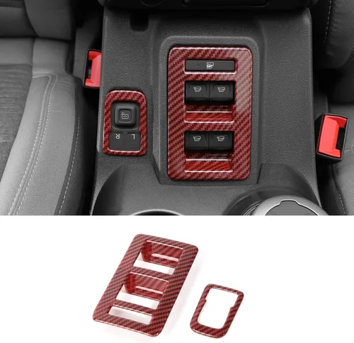 Vista 7 de RAZPOY Para Bronco - Interruptor de control de interruptor de elevación de ventana, 2 piezas de cubierta de panel de ajuste de espejo retrovisor