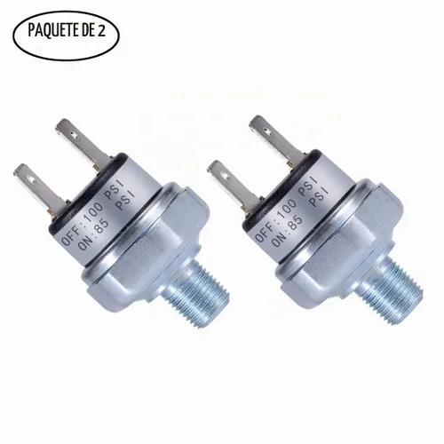 Vista 2 de Interruptor de presión de aire 85-100 PSI 1/8"-27 NPT DC 24V 12V Compresor de aire 100PSI DC