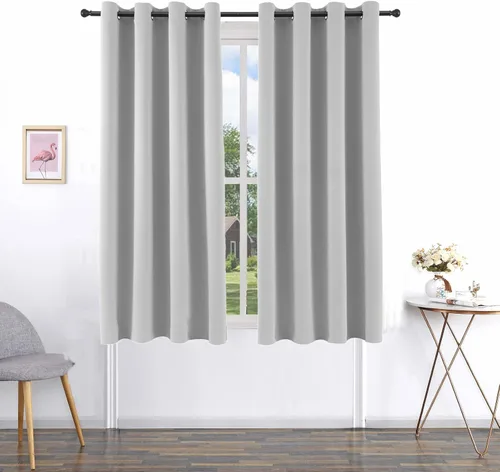 Vista 58 de Pickluc - Paneles de cortinas opacas con ojales, cortinas para bloquear la luz para el dormitorio, aisladas térmicamente, reducción de ruido