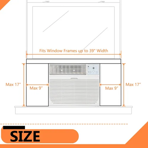 Vista 2 de GCGOODS Paneles de espuma aislante para aire acondicionado de ventana, panel lateral de aislamiento envolvente de invierno con tira de sellado
