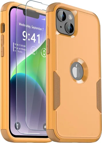 Vista 19 de Funda para iPhone 12, 2 protectores de pantalla de vidrio templado, 10 pies a prueba de caídas, antideslizante, a prueba de golpes, para iPhone 12