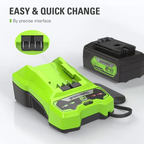 Vista 6 de Cargador de batería Greenworks de 24 V (cargador genuino Greenworks)