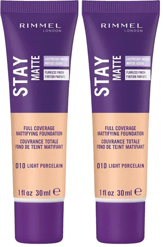 Vista 8 de 3 x Rimmel London Stay Matte - Base líquida mousse mate 30ml - 201 Beige clásico