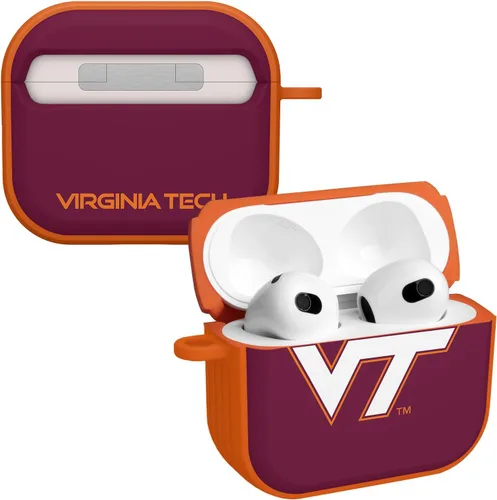 Vista 4 de Affinity Bands Virginia Tech Hokies HDX Case Cover Compatible with Apple AirPods Gen 3 (Paint Stripe)