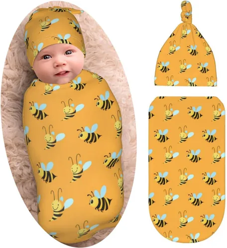 Vista 17 de Burrito Taco Tortilla Manta para recién nacido con juego de gorro, manta suave y elástica, regalo divertido para la ducha de niños y niñas Tortilla