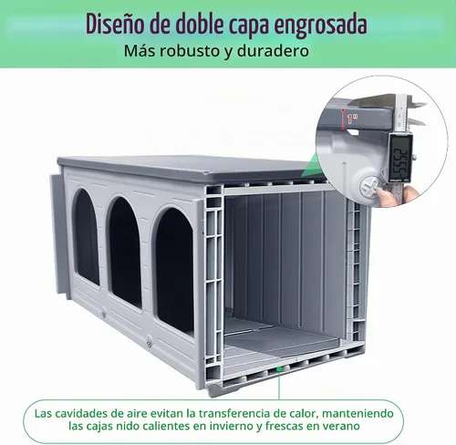Vista 3 de Rockever Cajas de anidación para pollos, cajas de anidación de plástico