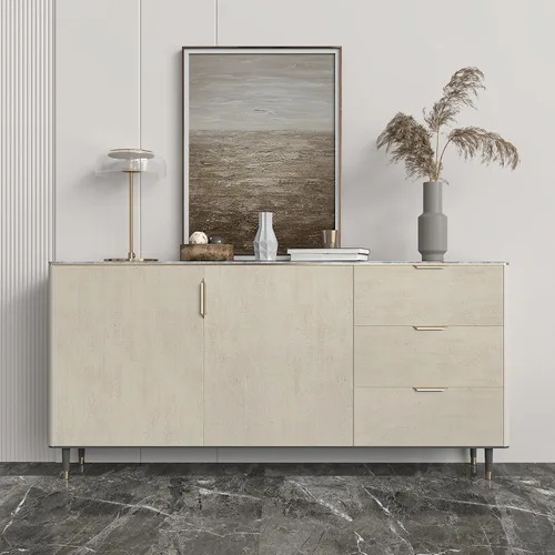 Vista 4 de CHIHUT Papel tapiz de mármol beige mate de 12 x 100 pulgadas, impermeable, autoadhesivo, extraíble, para encimeras de cocina, armarios, muebles