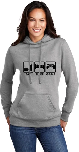 Vista 15 de Go All Out Eat Sleep Game - Sudadera con capucha para hombre y mujer Verde Irlandés