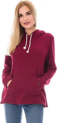 Vista 60 de Bearsland - Sudadera de lactancia y maternidad para mujer, con bolsillos y capucha