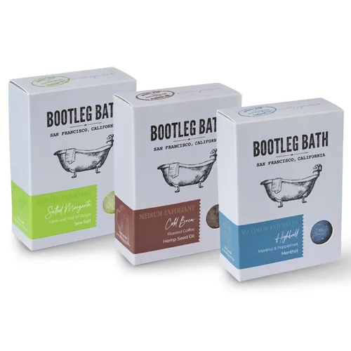 Vista 8 de Jabón exfoliante natural suave en barra, mezcla de cítricos con sal marina, fabricado en Estados Unidos para hombres y mujeres, respetuoso