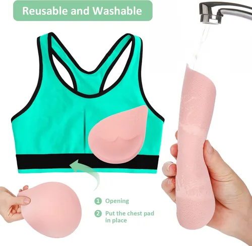 Vista 7 de Abaodam 12 pares de almohadillas de brasier deportivo para mujer, accesorios de ropa, Como se muestra