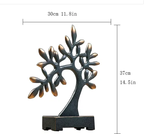 Vista 2 de SHUTING2020 Estatua de Feng Shui china, adorno de árbol de escultura de regalo, árbol natural del amor, decoración del hogar para la riqueza