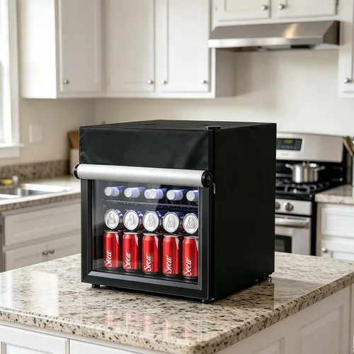 Vista 6 de Bitubi Funda para refrigerador de bebidas, cubierta para refrigerador al aire libre, impermeable, a prueba de polvo, a prueba de sol, 17 pulgadas