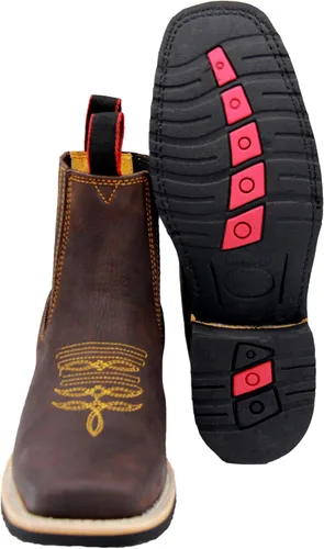 Vista 4 de Western Shops - Botas vaqueras de tobillo corto para hombre