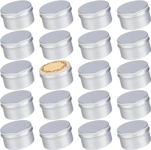 Vista 16 de Latas de aluminio con tapa de rosca verde de 4 oz (4.1 fl oz) con etiquetas