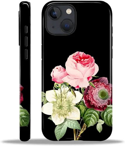 Vista 121 de Funda para iPhone 11, resistente híbrida 2 en 1, protección completa contra golpes con acabado brillante, diseño de collage de tela a cuadros