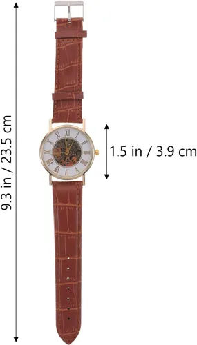 Vista 6 de Hemobllo Reloj de cuarzo de cuero con movimiento japonés para hombre, diseño ultrafino, de cuero, casual, simple, para hombres y mujeres