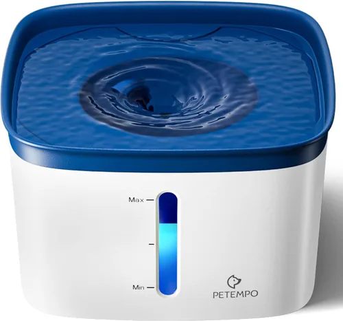 Vista 9 de Fuente de agua para gatos, fuente de agua ultra silenciosa para perros de 135 oz/4 L, diseño de vórtice de limpieza instantánea, fuente de agua