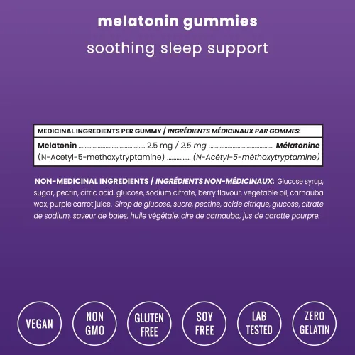 Vista 4 de Gomitas de melatonina para niños y adultos Ayuda natural para dormir sin medicamentos, suplemento de gomita de melatonina para niños con sabor a