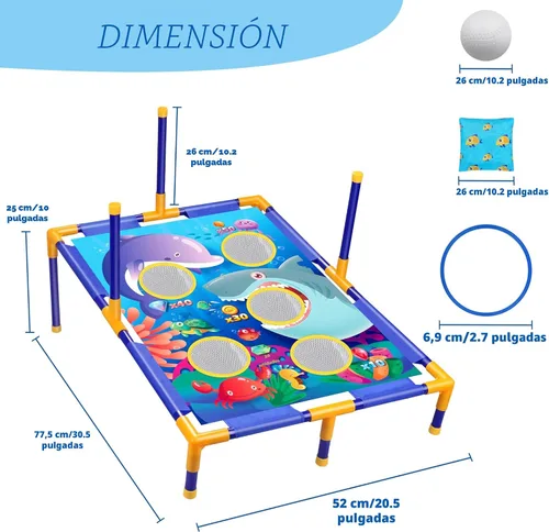 Vista 4 de Juego de lanzamiento de bolsas de frijoles de animales, juego de lanzamiento al aire libre, suministros de fiesta familiar para niños, regalo