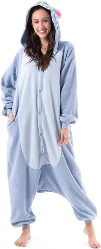 Vista 2 de Beauty Shine Disfraz unisex de dibujos animados para adultos Halloween Navidad pijamas de peluche para cosplay
