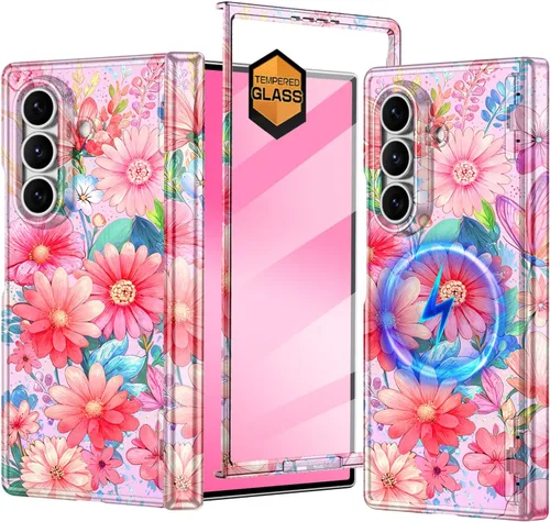 Vista 29 de Hekodonk Funda para Galaxy Z Fold 6, compatible con MagSafe, protector de pantalla integrado, protección de bisagra, magnética, delgada, a prueba