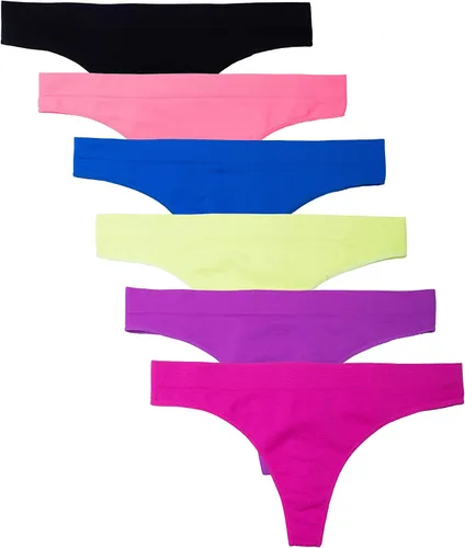 Vista 8 de Kalon Paquete de 6 tangas de nailon y elastano para mujer Almendra