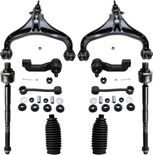 Vista 242 de Detroit Axle - Kit de suspensión delantera de 10 piezas para Chevrolet Trailblazer GMC Envoy 2004-2007 2005 2006 Soportes de brazo de control
